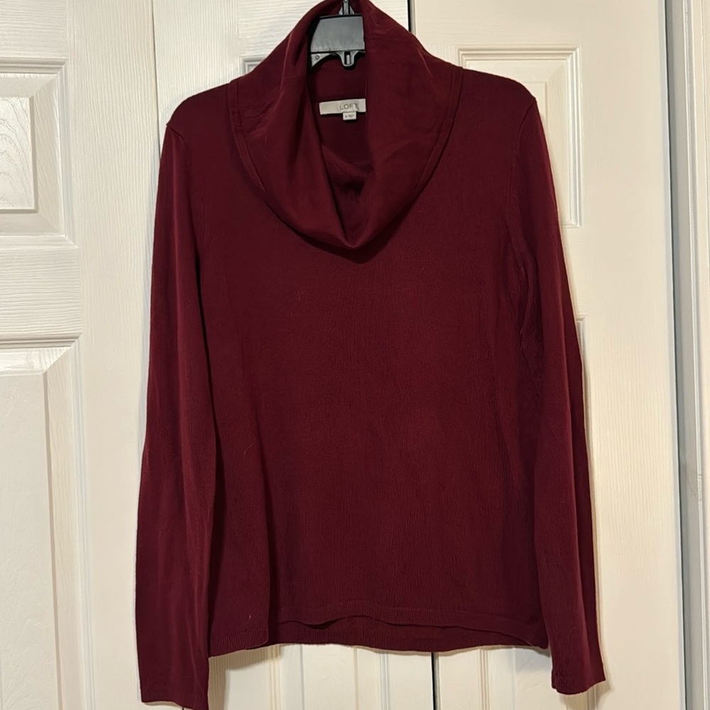 Maroon Cowl Neck Sweater